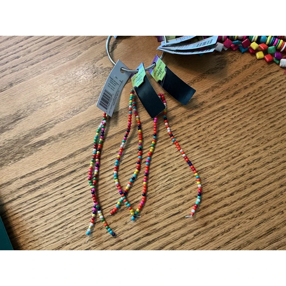 Advantus Corp Stone Beads Lot Multi Color Butterfly Spike Disk Jewelry Making